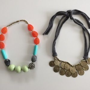 2 chunky Anthro necklaces!